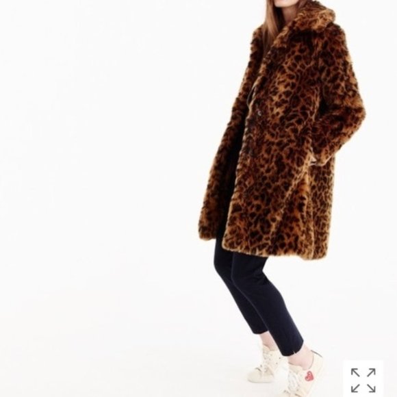 j crew leopard coat